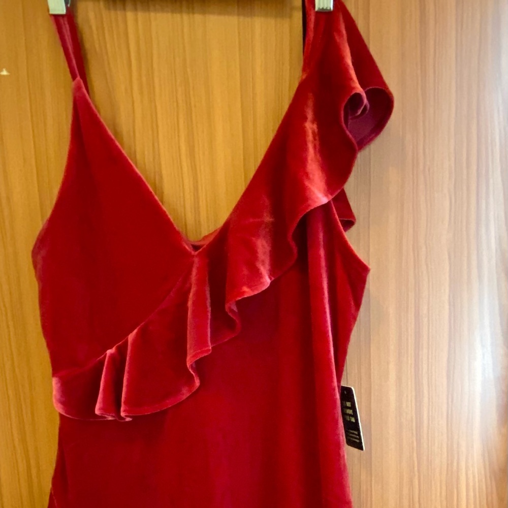 Red dress- velvet- Express - Small